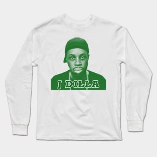 j dilla // green solid style Long Sleeve T-Shirt